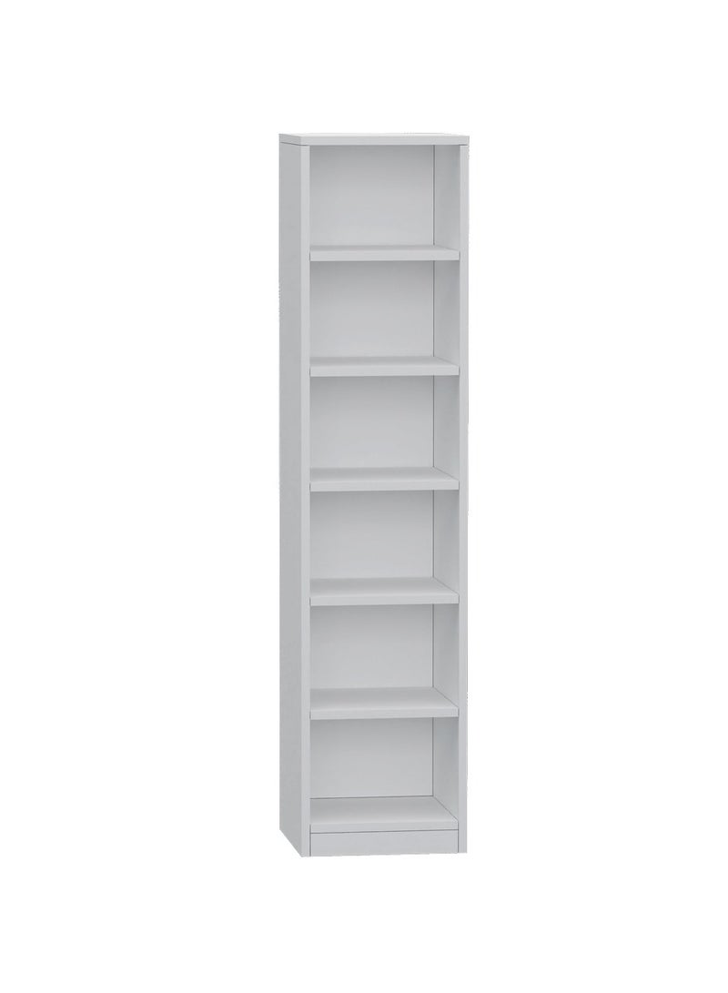 Mahmayi Mahmayi Wooden Storage Display Shelves 6-Tier Freestanding, Box Shelves, Top Shelf for Decoration Ideal for Storing and Displaying your possessions - White - Image 1