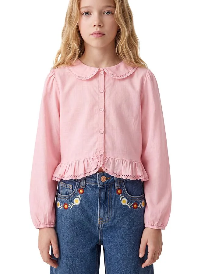 Koton  Peter Pan Neck Shirt for Women | Best Price UAE