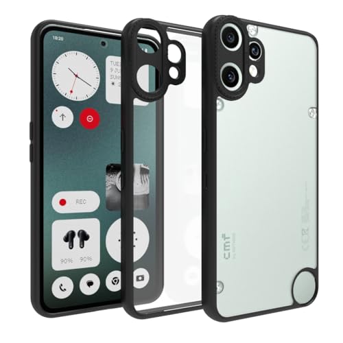 RIGGEAR Shockproof Sleek Hybrid Armor Back Cover Case Compatible with Nothing Phone 2 (Clear PC + Black TPU Bumper) - Image 1