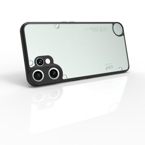 RIGGEAR Shockproof Sleek Hybrid Armor Back Cover Case Compatible with Nothing Phone 2 (Clear PC + Black TPU Bumper) - Image 2