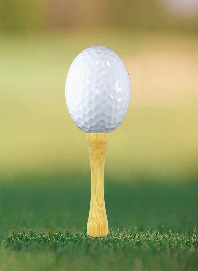 Zivisk Wooden Golf Tees 2-3/4" 100 Count 70mm Natural Step Down Tees Golf - Image 3