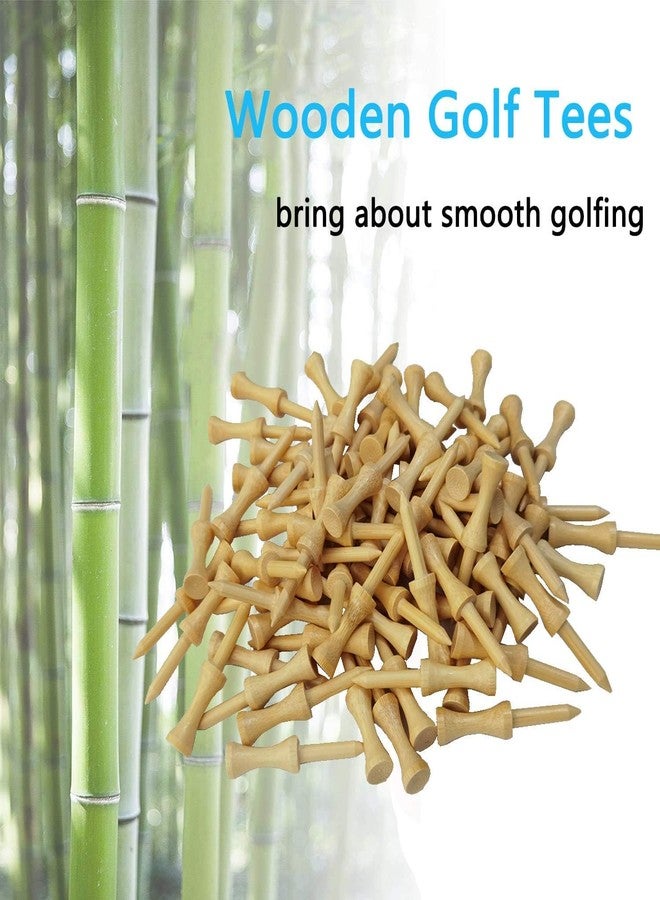 Zivisk Wooden Golf Tees 2-3/4" 100 Count 70mm Natural Step Down Tees Golf - Image 5