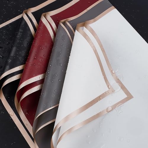 Homepixi Pack of 20, Bouquet Wrapping Sheets (57x57cm) Burgundy with Free Ribbon, Premium Waterproof Flower Bouquet Wrapping Paper, Bouquet Wrapping Paper for Birthday, bouquet wrapper for Wedding - Image 5