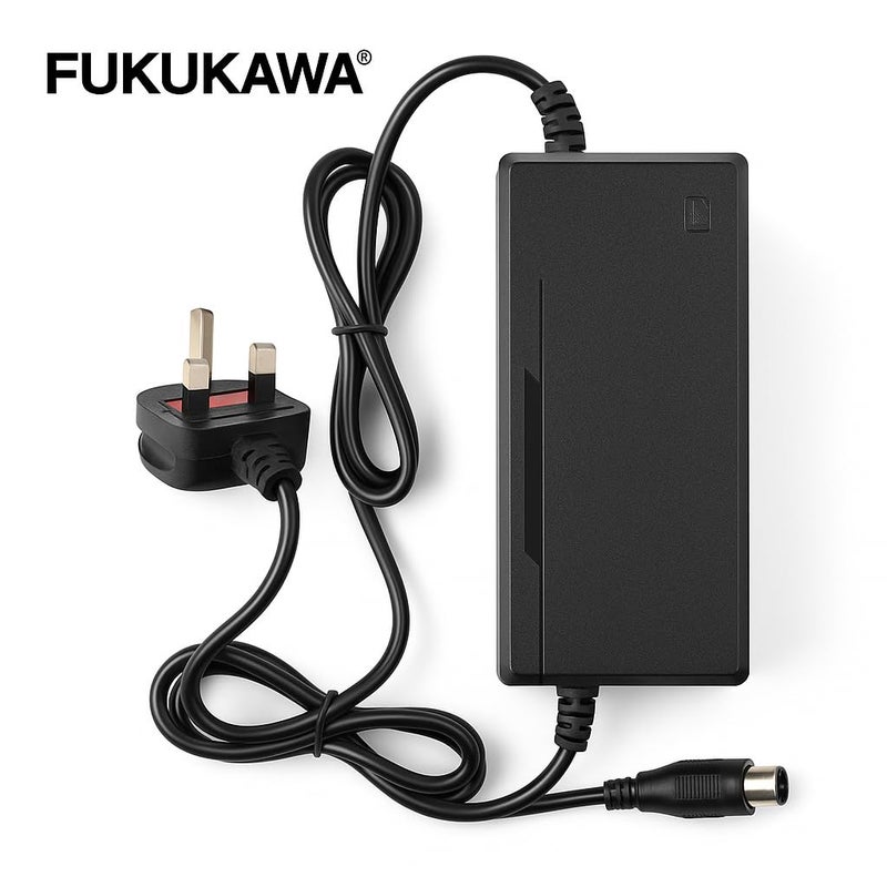 FUKUKAWA 36V 2A Lithium Battery Charger DC42V Output | Smart Cut-Off Fast Charging Adapter with UK 3-Pin Plug | Compatible with 36V E-Bike, Scooter, Hoverboard, Lithium-Ion Battery - Image 2