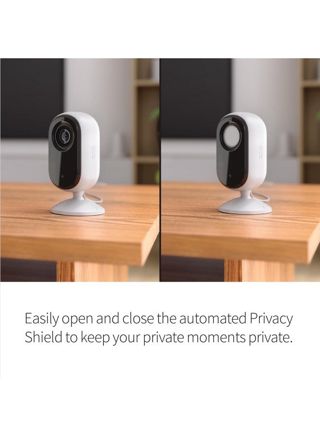 أرلو كاميرا مراقبة آرلو إسينشال بدقة ٢ كيه | للاستخدام الداخلي فقط | الجيل الثاني | جهاز مراقبة أطفال وكاميرا للحيوانات الأليفة | حماية خصوصية سلكية آلية، صوت ثنائي الاتجاه، رؤية ليلية، بث مباشر، تنبيهات وإشعارات حركة، لون أبيض، كاميرا واحدة - Image 2