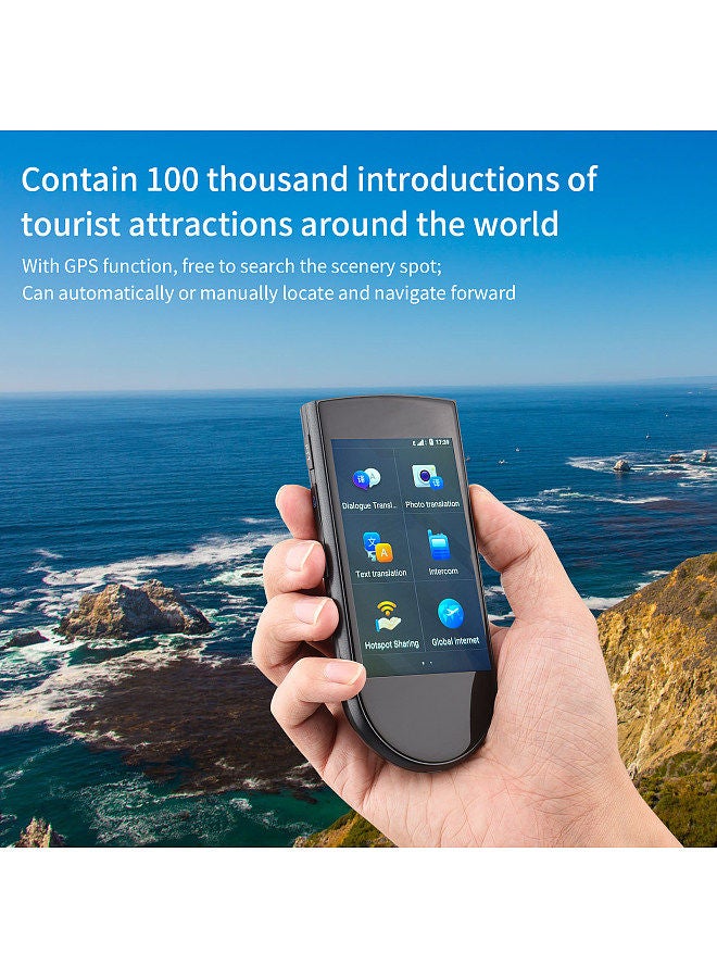 Portable Language Translator Device 72 Languages Real-time 2-WAY Voice Translator 32 Accents Multilingual Text & Photo Translating Chinese/English/Japanese/Korean Support Map Global Position System 