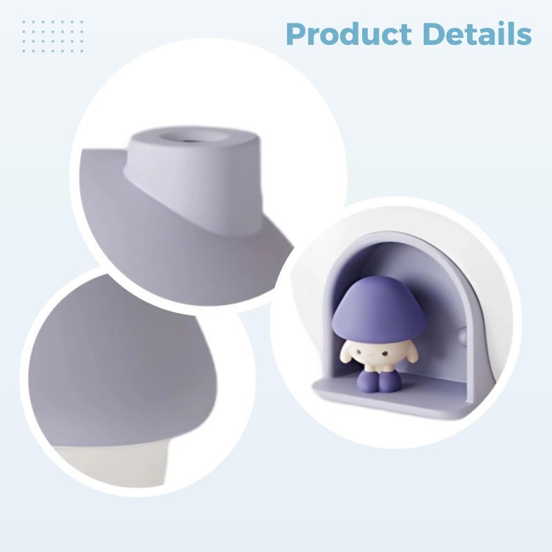 2000mAh USB Mushroom House Humidifier With 7 Color Projection Quiet For Bedroom Office Desktop - Image 3
