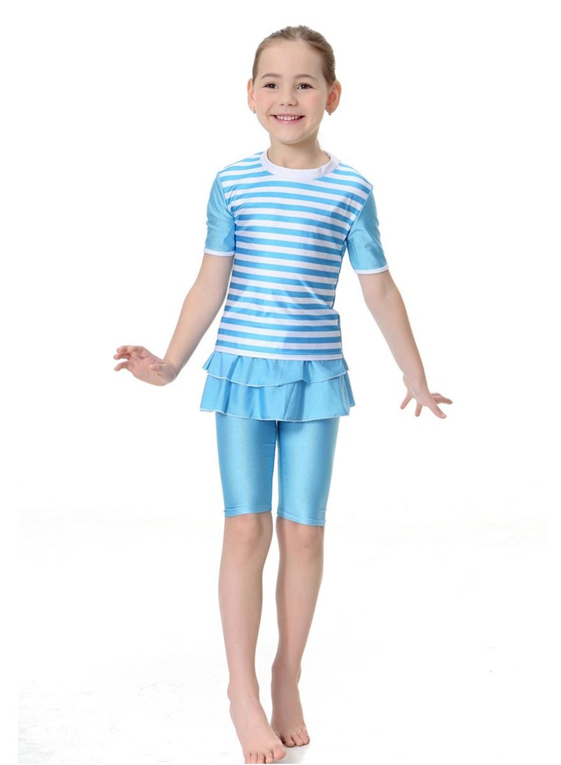 Loquat Girls Two-piece Swimwear 1/2 Sleeve and 1/2 Trousers - Image 1