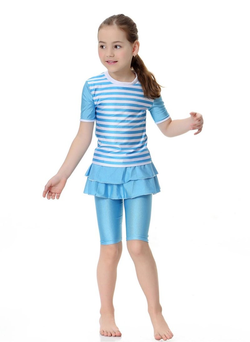 Loquat Girls Two-piece Swimwear 1/2 Sleeve and 1/2 Trousers - Image 4
