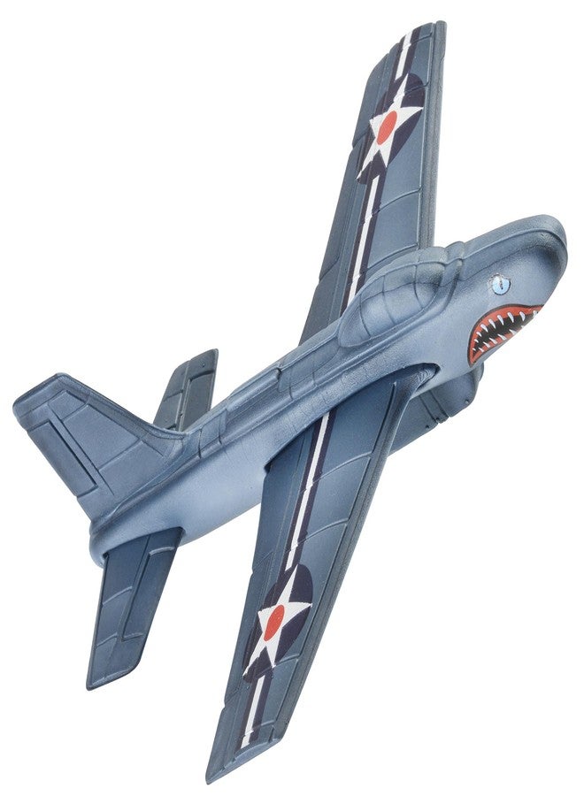 Aeromax Aerobatic Foam Flyer Shark Bite Edition Airplane, Grey/Silver - Image 1