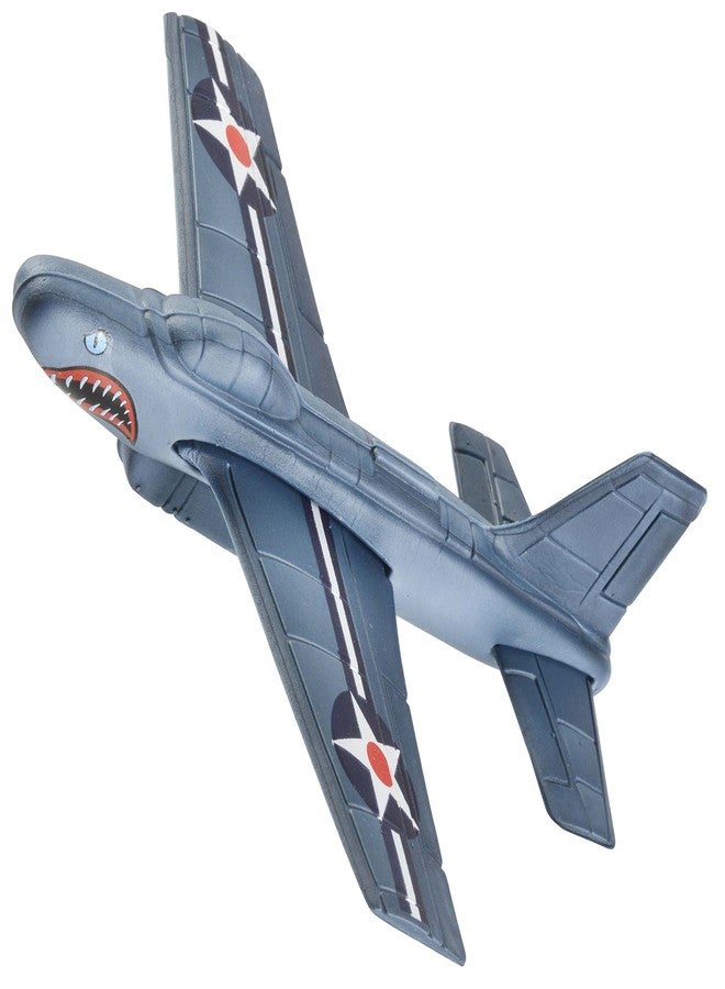 Aeromax Aerobatic Foam Flyer Shark Bite Edition Airplane, Grey/Silver - Image 4