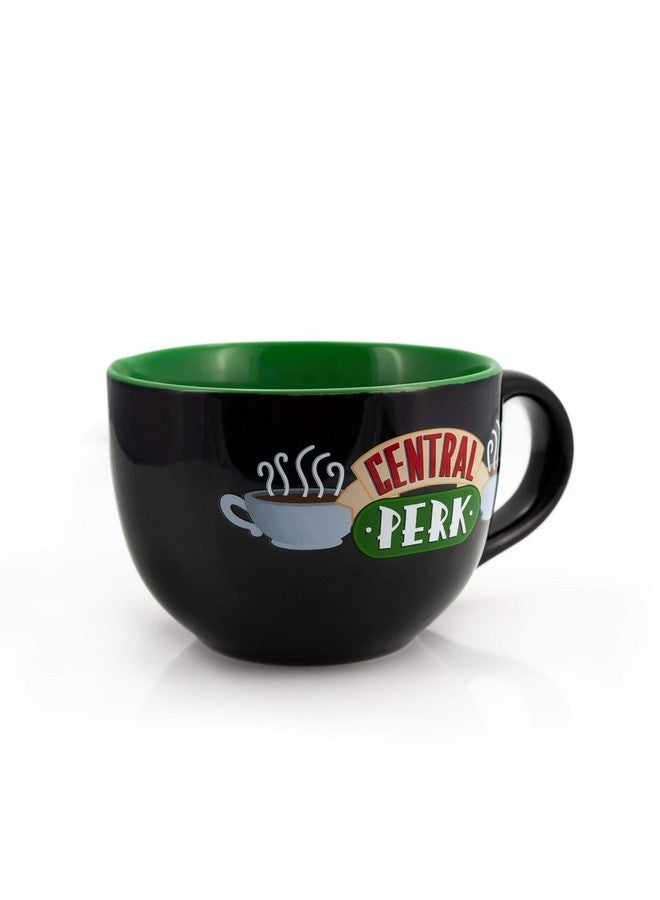 Silver Buffalo FRIENDS Central Perk Black Ceramic Mug Oversized for Coffee, Soup, 24 Ounces - Image 4
