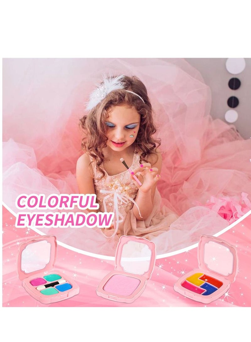 SYOSI Kids Washable Makeup Girl Toys, Kids Makeup Kit for Girl, Safe and Non-Toxic Little Girl Makeup Set, Little Girls Makeup Kit for Toddler Kid Children Princess, Birthday Gift for Girl 4-10 Year Old - Image 3