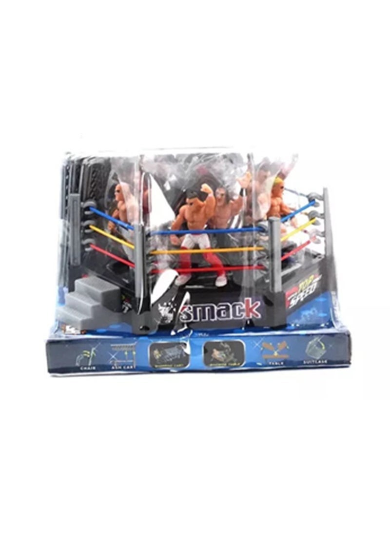Arabest Wrestling Ring Set Action Figure Playset Kids Toy BZ637-D 