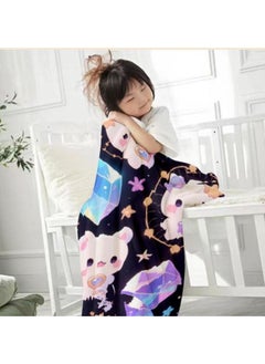 General Baby and children's cartoon flannel thin blanket (warm and comfortable, suitable for sleep, game use) 70cm*100cm - 485  - Image 2