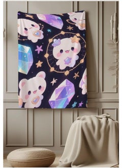 General Baby and children's cartoon flannel thin blanket (warm and comfortable, suitable for sleep, game use) 70cm*100cm - 485  - Image 3