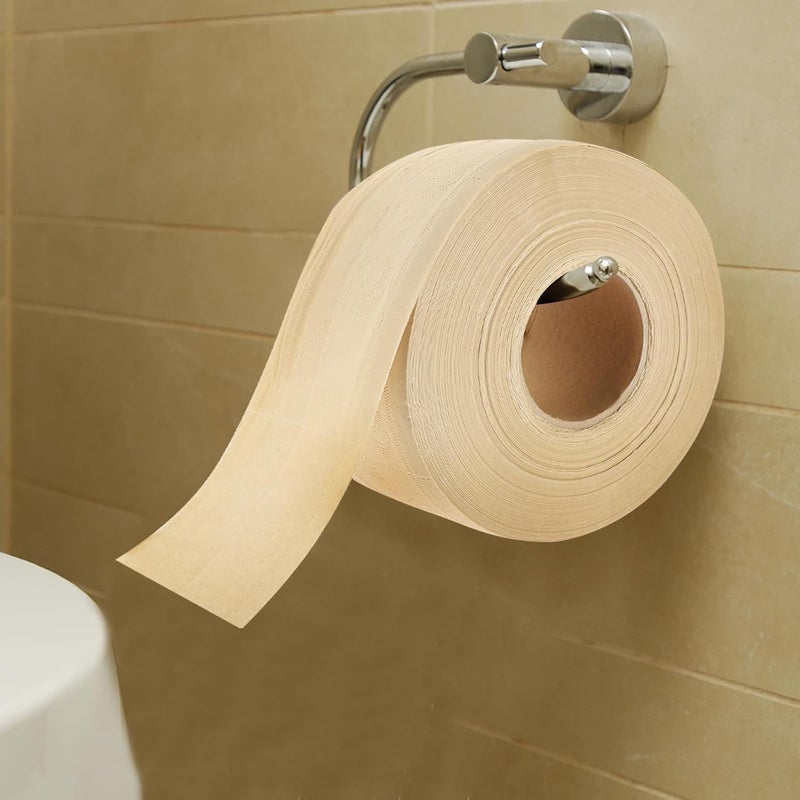 CHILDWEET Household Toilet Paper Large Roll Paper 21x9cm Unbleached Natural Color Toilet Tissue for Home Office Workshop Use - Image 3