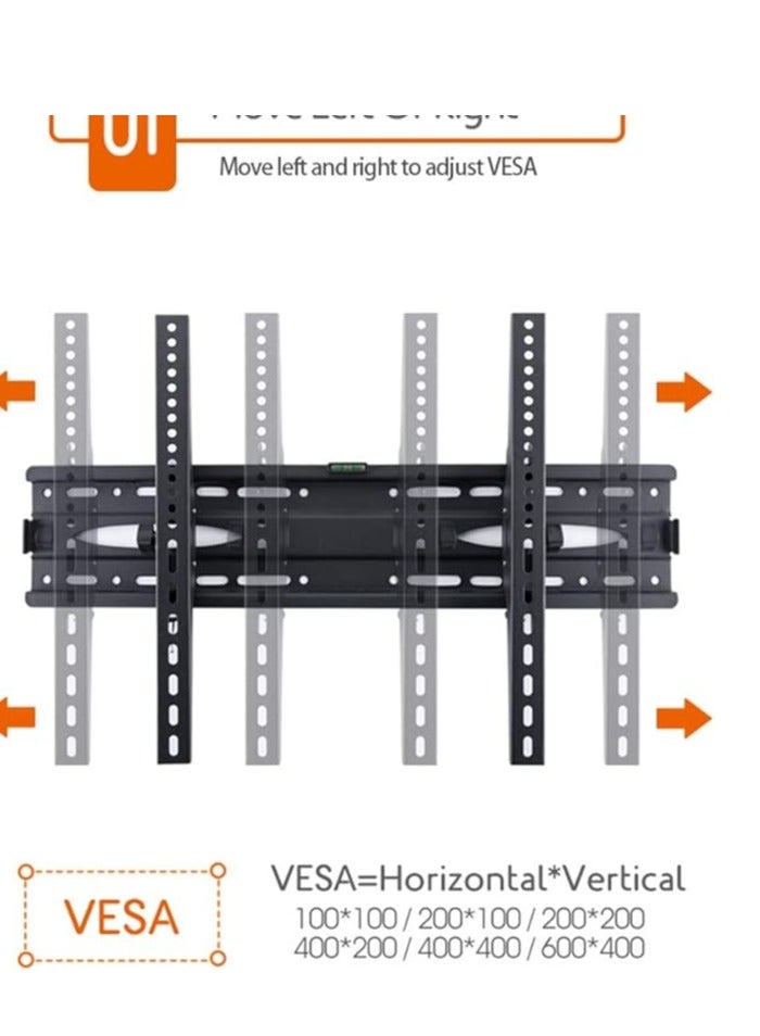 هامود حمود، جودة ممتازة - حامل تلفزيون حائطي مائل، مناسب لمعظم أجهزة التلفزيون ذات السطح المسطح مقاس 32-70 بوصة، حامل تلفزيون عالمي، سعة تحميل 50 كجم - Image 4