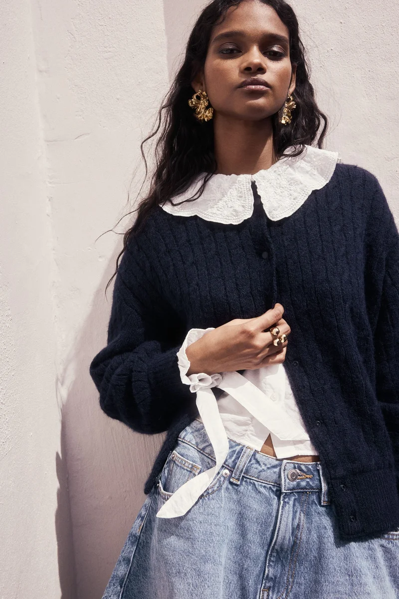 اتش اند ام جاكيت بومبر بنمط حبال