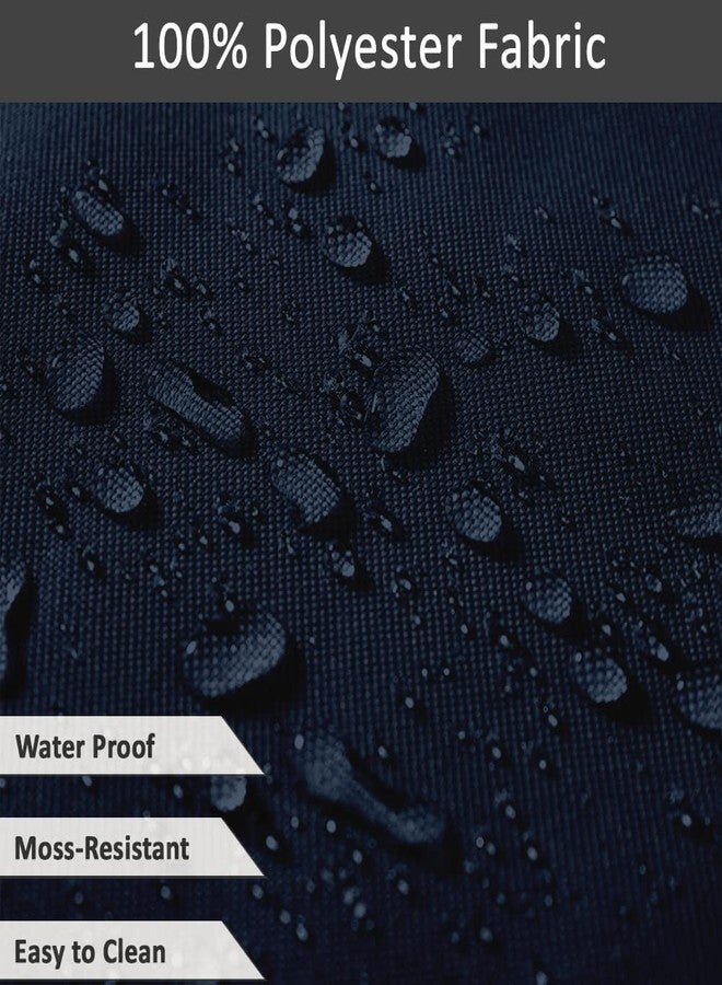 Vargottam Indoor/Outdoor Tablecloth 58" x 120" Inch Rectangular Tablecloth with Umbrella Hole & Zipper, Waterproof Patio Table Cloths, Spring/Summer Table Covers for Backyard/BBQs - Dark Navy Blue - Image 5