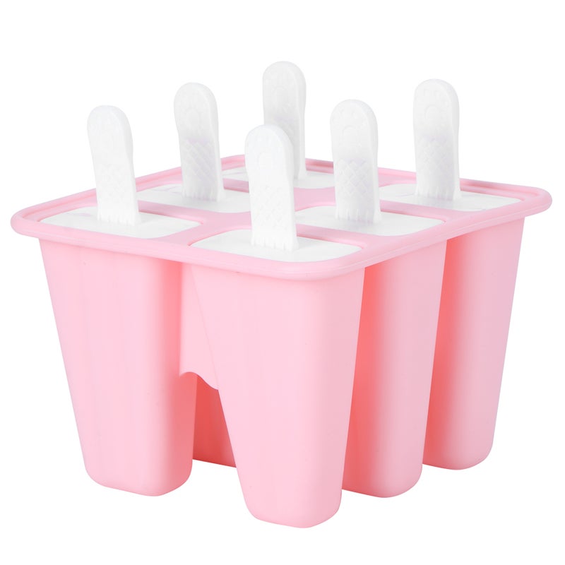 Household Pink Silicone Ice Cream Molds DIY Making Mold Tool with handles Kitchen Supplies6 Ice Cream Mold - Image 5