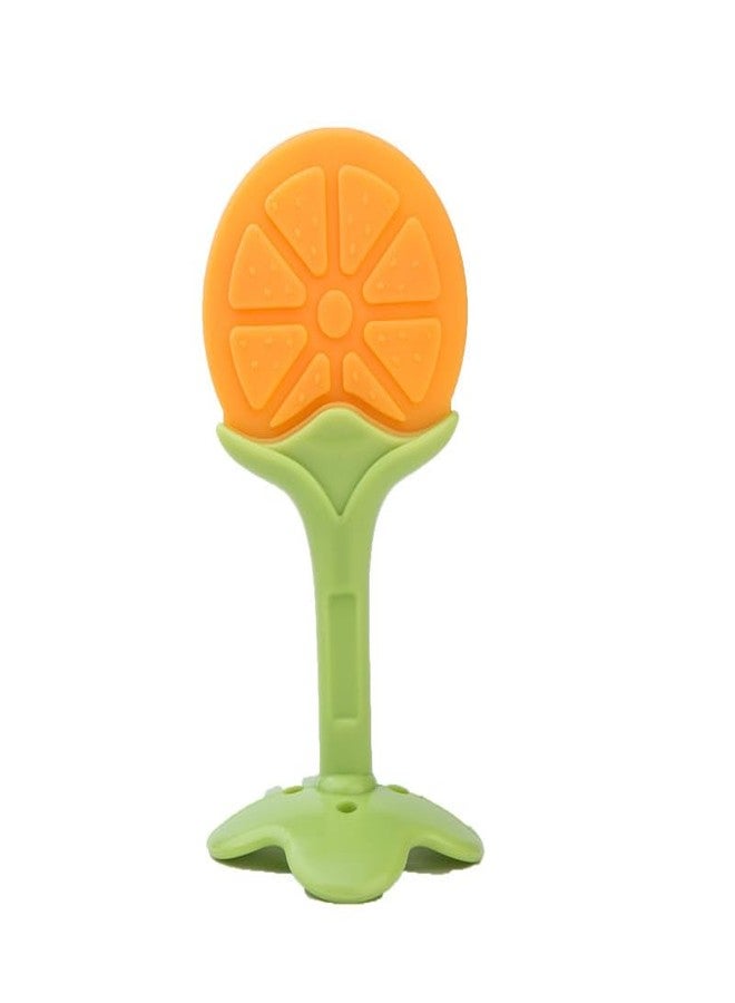 Roforuf Baby Banana Teether,Orange Teether & Fruit Feeder Combo – Safe & Soft Teething Relief & Oral Care Perfect for Newborn Toddlers & Infant Baby - Pack of 3 (Blue ORNG) - Image 3
