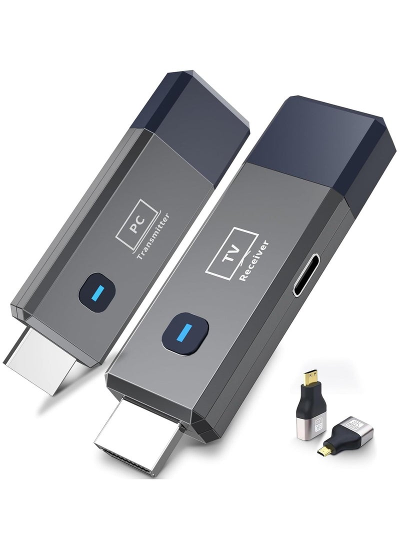 Generic - Wireless HDMI Transmitter and Receiver – 165ft Range – 4K Decode Input, 1080P Output – Plug & Play – 2.4G/5.8G Dual Band for PC, Projector, TV Box - Image 1
