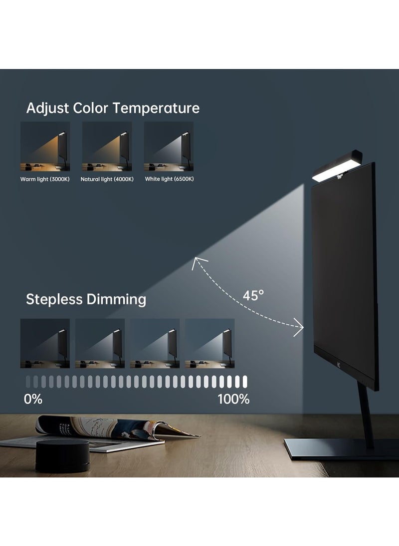 مصباح شاشة كمبيوتر، شريط إضاءة للشاشة مع إضاءة خلفية RGB، مع تحكم باللمس وإضاءة شاشة ألعاب تعمل باللمس تعمل بال USB، لا يوجد وهج للشاشة، للمكتب/المنزل  - Image 3