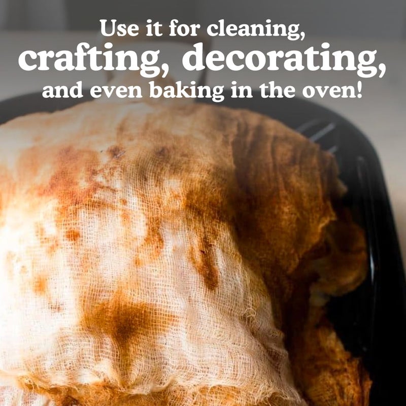 Regency Wraps 100% Cotton Ultra Fine Cheesecloth For Basting Turkey, Canning, Straining, Cheesemaking, Natural Ultra Fine, 9 sq ft (Pack of 1) - Image 4