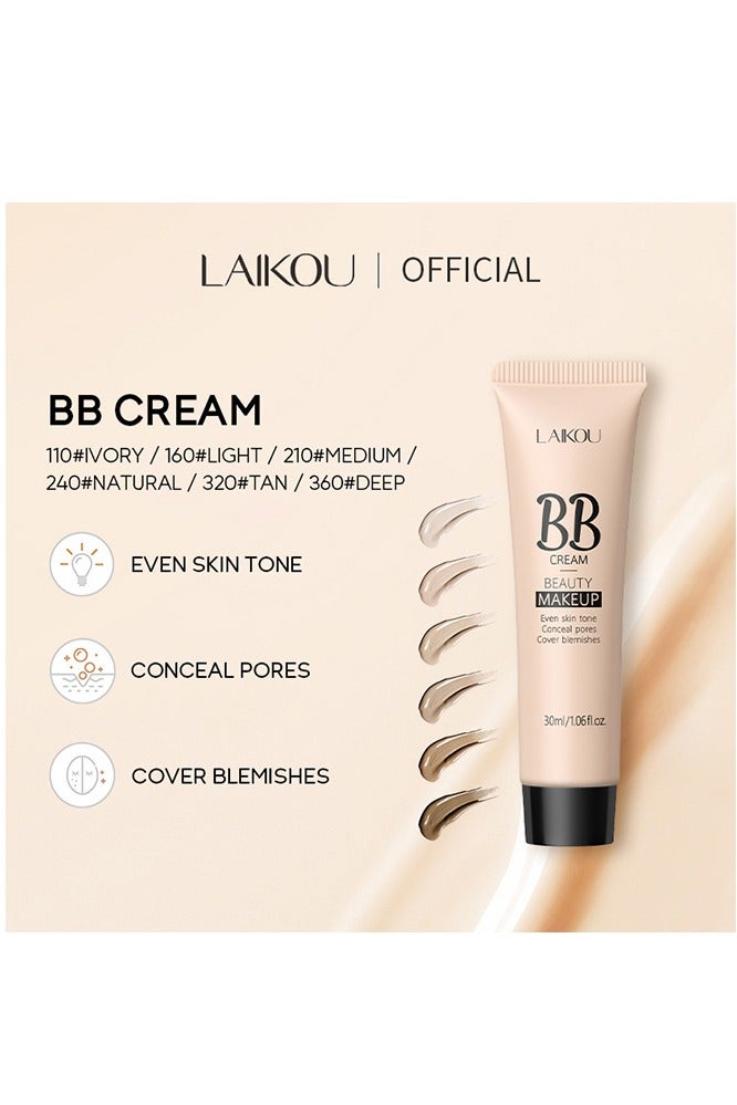 لايكو كونسيلر الوجه BB Cream ، Matte Oil Control ترطيب طويل الأمد خافي عيوب الجمال المكياج خافي عيوب سائل تجميلي (# 240 Natural) - Image 3