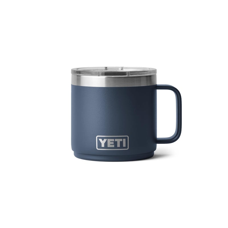 YETI Rambler 14 oz Ceramic Lined Stackable Mug, Vacuum Insulated, Stainless Steel with MagSlider Lid, Navy - Image 3