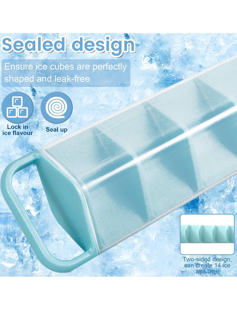 Excefore Ice Cube Trays 2 Pack, DIY Airtight Ice Cube Mold Trays 15 Cube Ice Cubes, Easy to Demold Reusable Ice Lattice Mold for Chilled Drinksfor Freezer, Ice Drink, Juice, Whiskey, Cocktail, Summer Gifts - Image 3