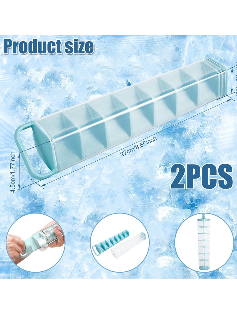 Excefore Ice Cube Trays 2 Pack, DIY Airtight Ice Cube Mold Trays 15 Cube Ice Cubes, Easy to Demold Reusable Ice Lattice Mold for Chilled Drinksfor Freezer, Ice Drink, Juice, Whiskey, Cocktail, Summer Gifts - Image 2