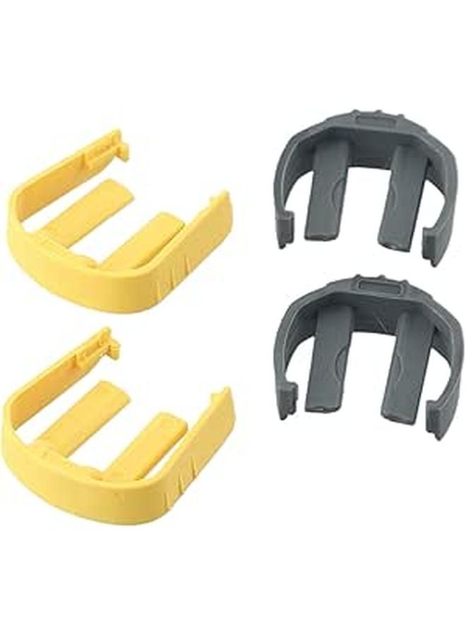 Pressure Washer Trigger Hose Replacement C Clips Set 4 Pack Yellow Grey Compatible K2 K3 Models - Image 1