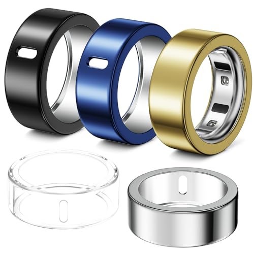 Hexasider 5 Pack Ring Cover Compatible with Oura Ring Gen 4/Oura Ring Gen 3 Horizon/Heritage, Abrasion-Resistant TPU Case for Oura Ring Protector Accessories for Oura Size 8 - Image 1