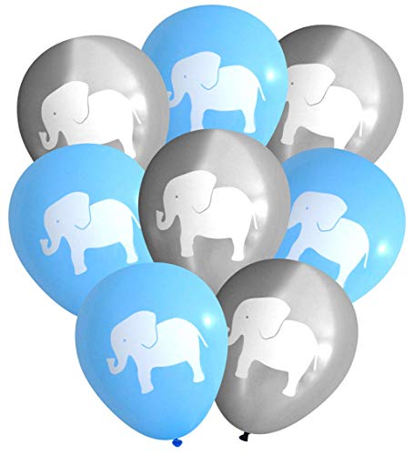 Nerdy Words Elephant balloons (16 pcs) by Nerdy Words (Grey & Blue) - Image 4