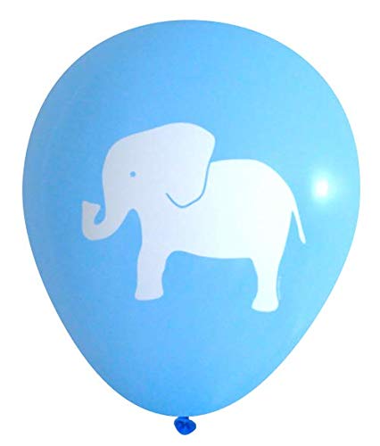 Nerdy Words Elephant balloons (16 pcs) by Nerdy Words (Grey & Blue) - Image 3