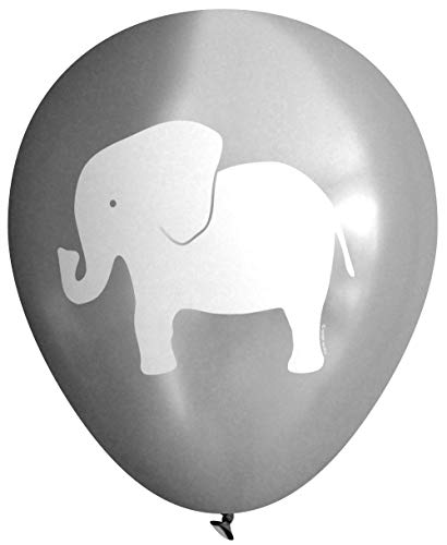 Nerdy Words Elephant balloons (16 pcs) by Nerdy Words (Grey & Blue) - Image 2