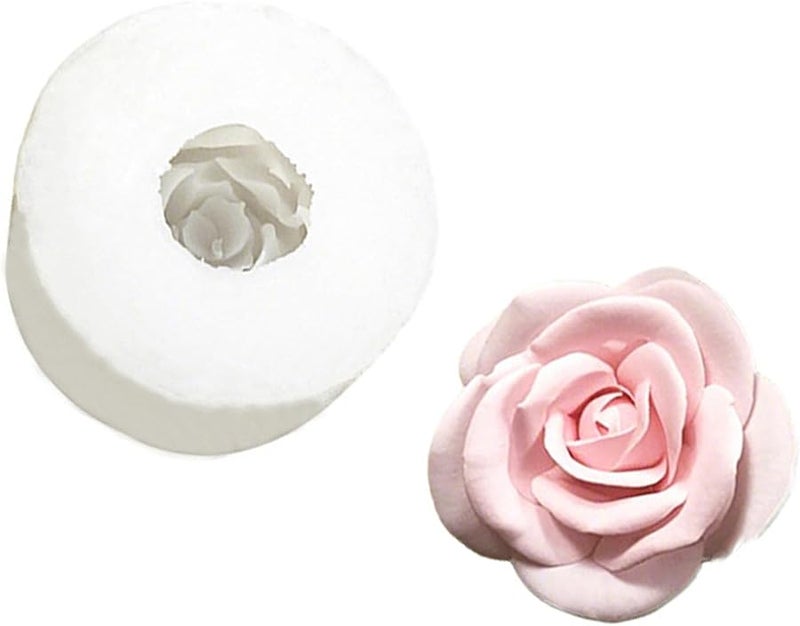 وردة فالنتاين كبيرة الحجم معطرة برائحة الورد من السيليكون القابل لإعادة الاستخدام، آمنة للأطعمة، للحرف اليدوية وتزيين المنزل - Image 5