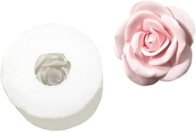 وردة فالنتاين كبيرة الحجم معطرة برائحة الورد من السيليكون القابل لإعادة الاستخدام، آمنة للأطعمة، للحرف اليدوية وتزيين المنزل - Image 1
