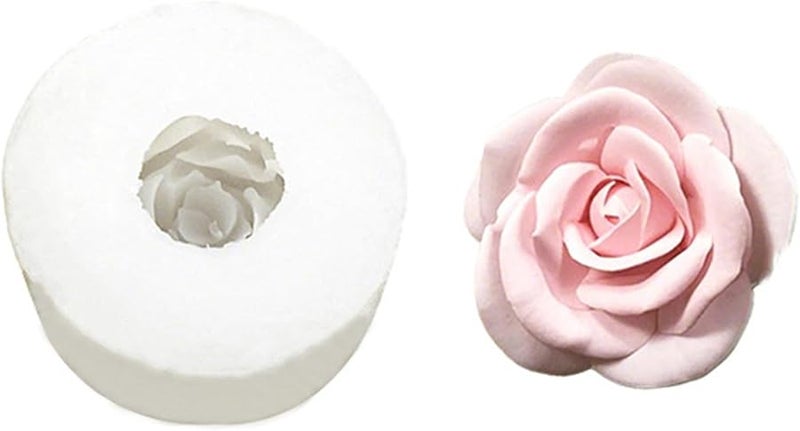 وردة فالنتاين كبيرة الحجم معطرة برائحة الورد من السيليكون القابل لإعادة الاستخدام، آمنة للأطعمة، للحرف اليدوية وتزيين المنزل - Image 4