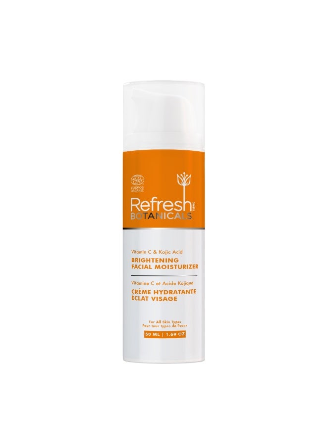 Refresh Botanicals Brightening Facial Moisturizer | Certified Organic Face Cream with Vitamin C | For All Skin Types | Vegan, Paraben free | Made in Canada - Image 1