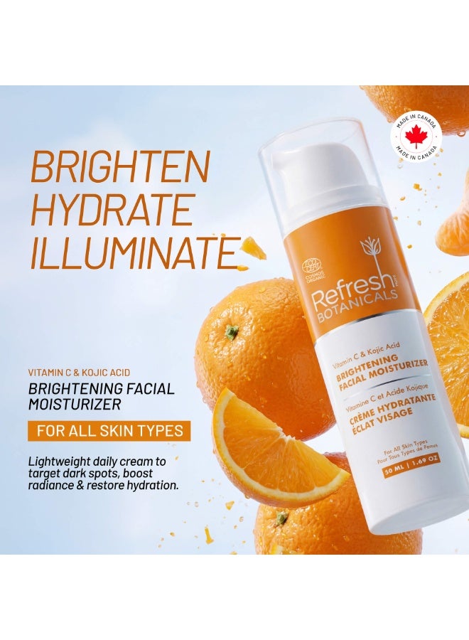 Refresh Botanicals Brightening Facial Moisturizer | Certified Organic Face Cream with Vitamin C | For All Skin Types | Vegan, Paraben free | Made in Canada - Image 2