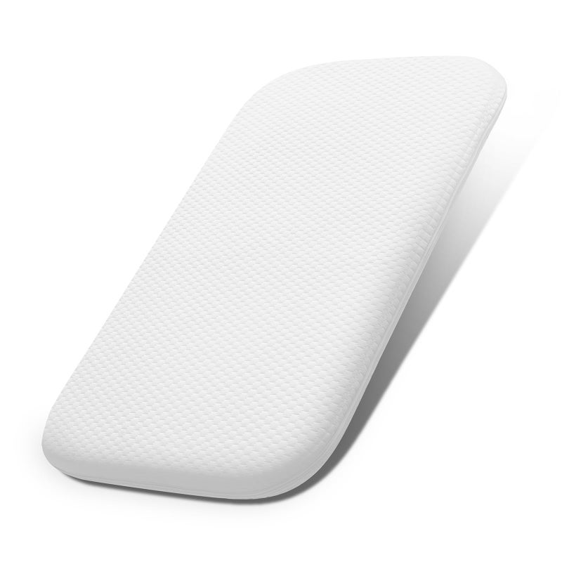 Lisara Baby Bassinet Mattress 32 x 18 Dual Sided Gel Memory Foam Mattress with Waterproof Removable and Breathable Ice Silk Cover Fit for RONBEI Bassinet Ingenuity Foldaway and Cuddor Bassinet