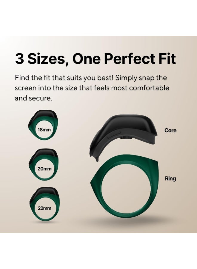 خاتم الذكر الذكي - جود | تسبيح ذكي 3 في 1 فليكس لايت لحساب الأذكار، مزود بثلاث مقاسات متوافقة (18 ملم / 20 ملم / 22 ملم) | الإصدار الأسود - Image 3