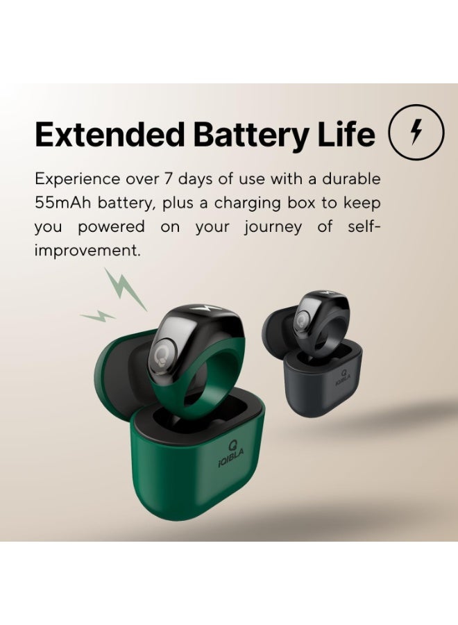 خاتم الذكر الذكي - جود | تسبيح ذكي 3 في 1 فليكس لايت لحساب الأذكار، مزود بثلاث مقاسات متوافقة (18 ملم / 20 ملم / 22 ملم) | الإصدار الأسود - Image 4