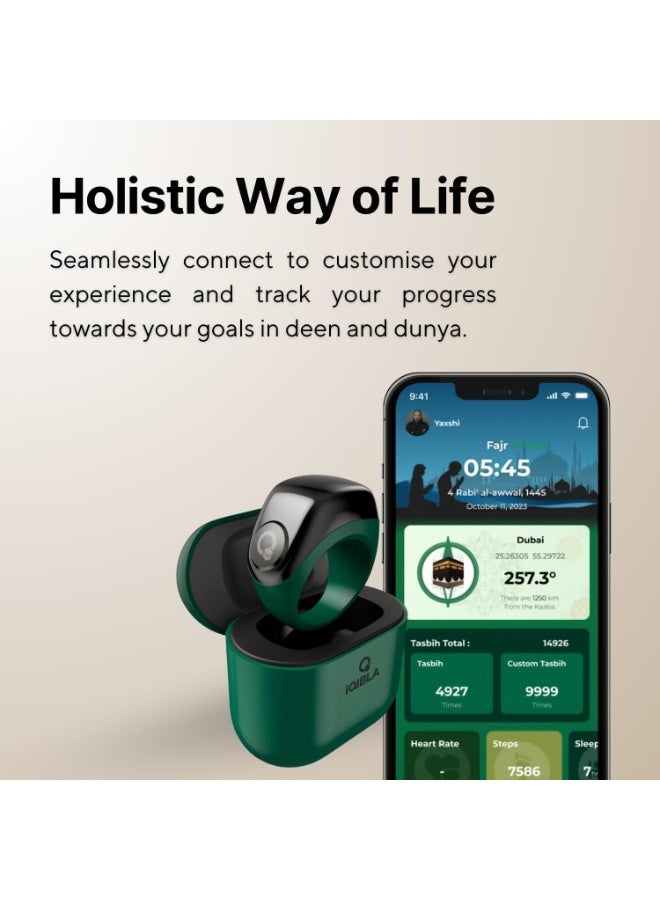 خاتم الذكر الذكي - جود | تسبيح ذكي 3 في 1 فليكس لايت لحساب الأذكار، مزود بثلاث مقاسات متوافقة (18 ملم / 20 ملم / 22 ملم) | الإصدار الأسود - Image 5
