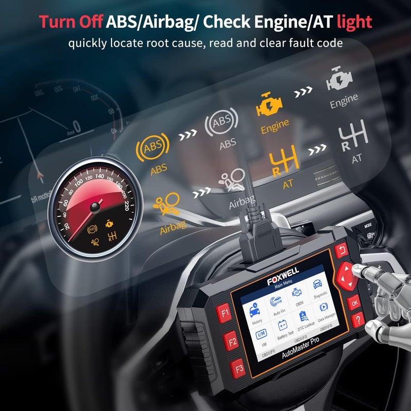 Foxwell Car Scanner Nt604 Elite Obd2 Scanner Abs Srs Transmission Check Engine Code Reader For Cars And Trucks Diagnostic Scan Tool With Srs Airbag Automotive Diagnostic Tool With Live Data - Image 4