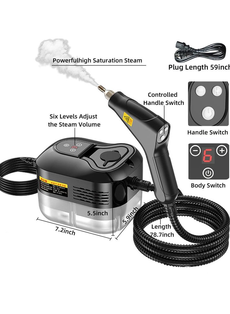 Bukela 1500W Handheld Steam Cleaner, with Handle Controllable Switch Steam Cleaner for Home, Pressurized Handheld Steamer for, Upholstery, Car, Floor, Grout and Til - Image 2
