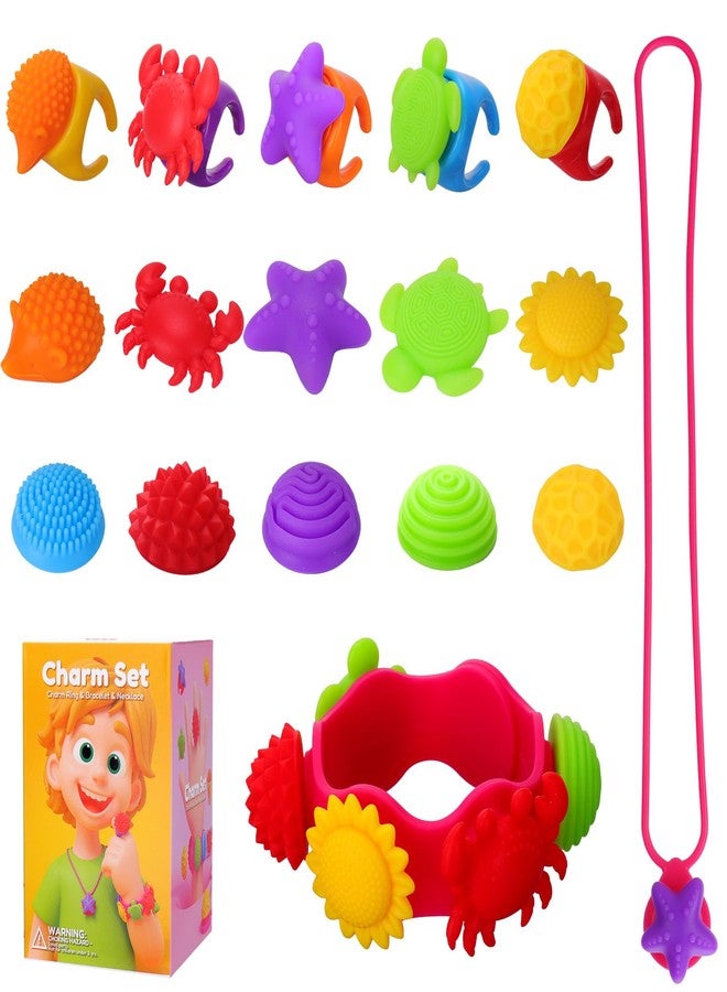 BUSOHA Fidget Toys Sensory Rings for Adults - 22 Pack Silicone Finger Spinner Rings - Texture Stress Relief for Autism & ADHD,Quiet Fidgets,Party Favors,Stocking Stuffers - Image 1